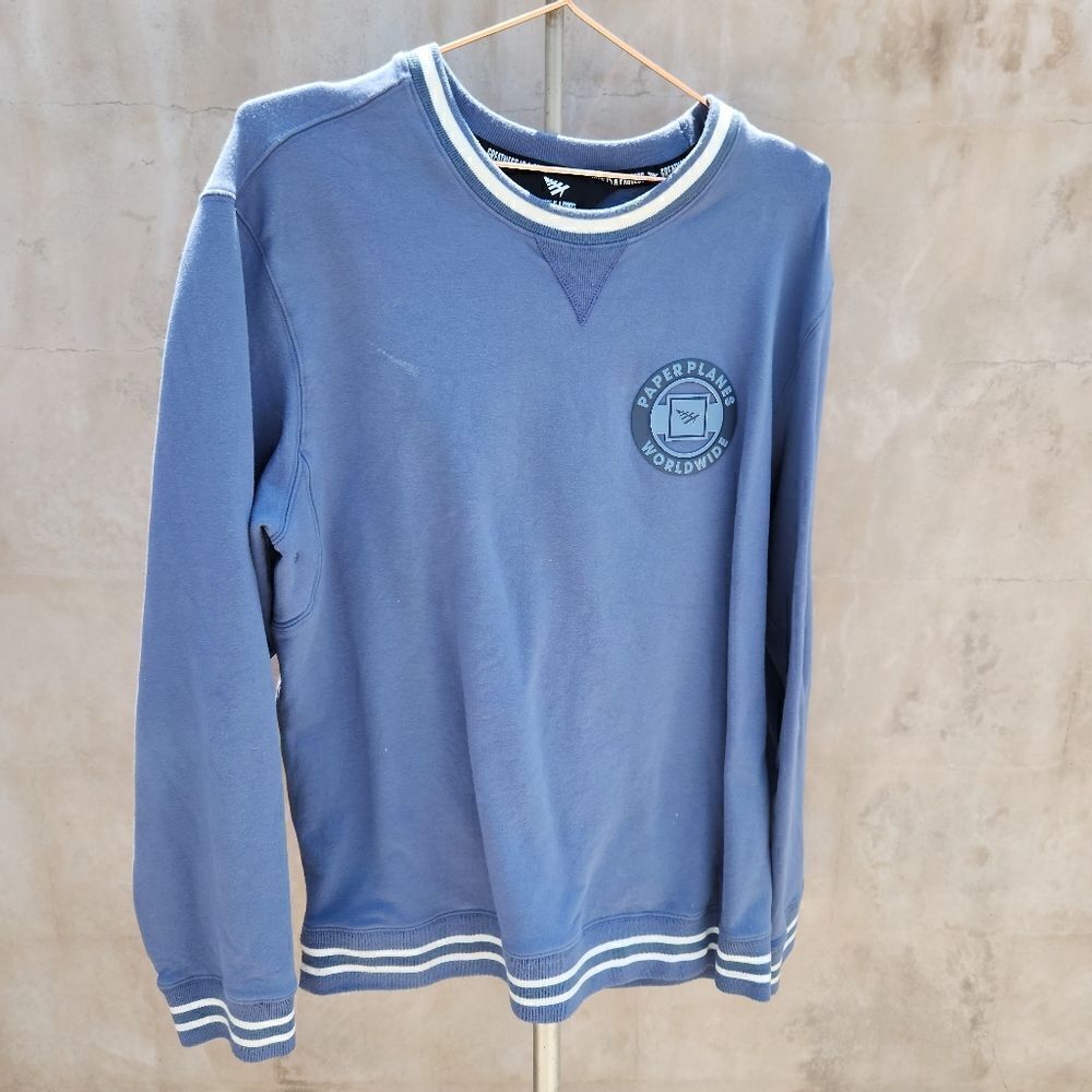 Paper planes world wide blue sweatshirt